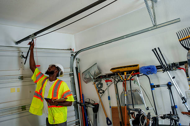 Professional Garage Door Panel Replacement technician working in Struthers, OH